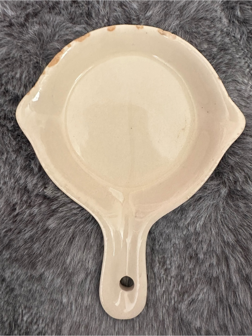 4/$20 💫 Cream Ceramic Handled Baking Dish Mini Skillet Vintage Kitchen
